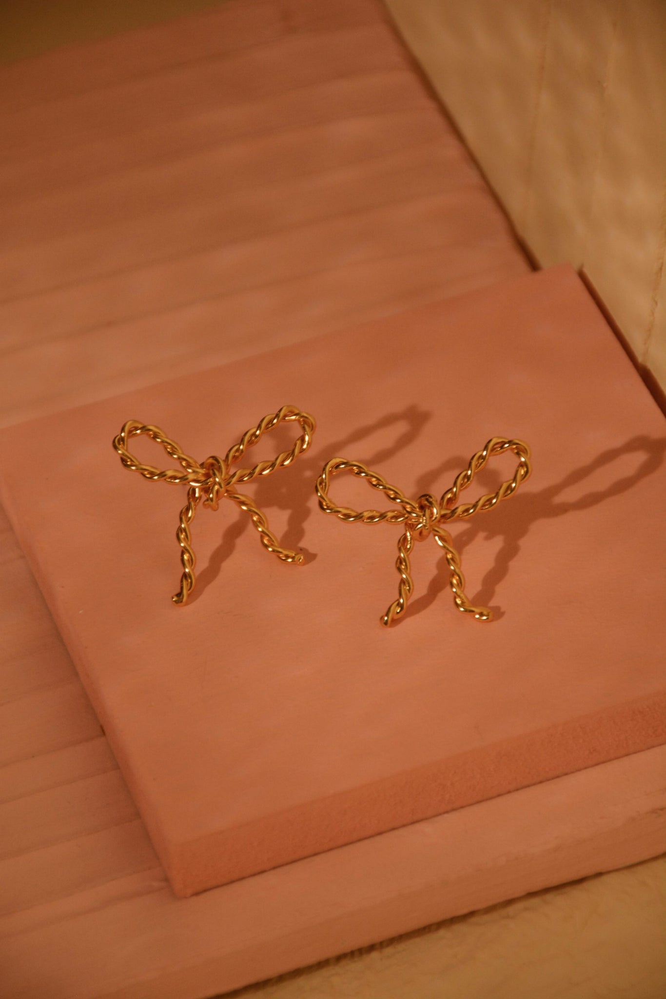 Chloe Bow 24K Gold Plated Studs