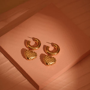 Oriana Chunky Hoops - 24K Gold Plated