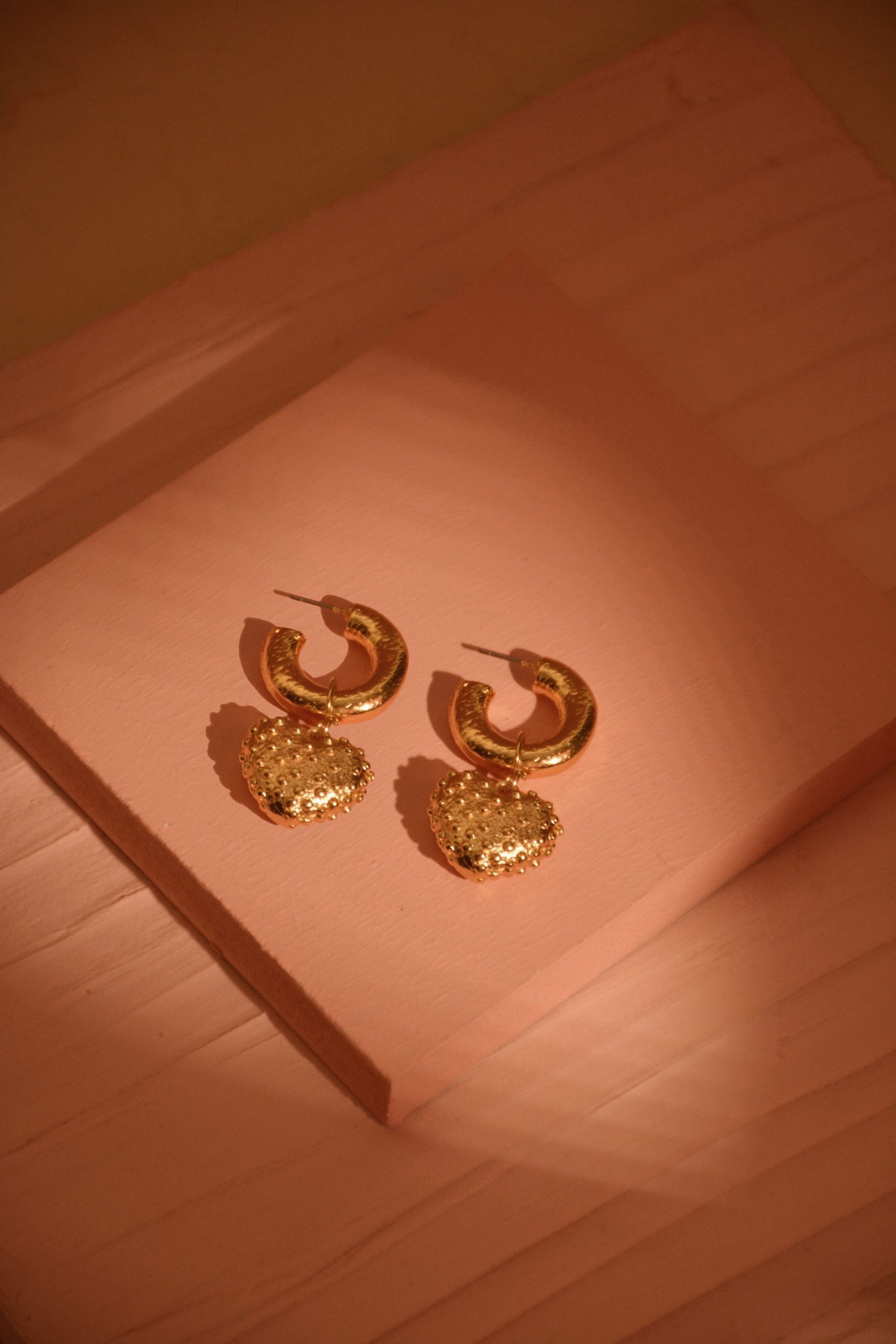 Oriana Chunky Hoops - 24K Gold Plated