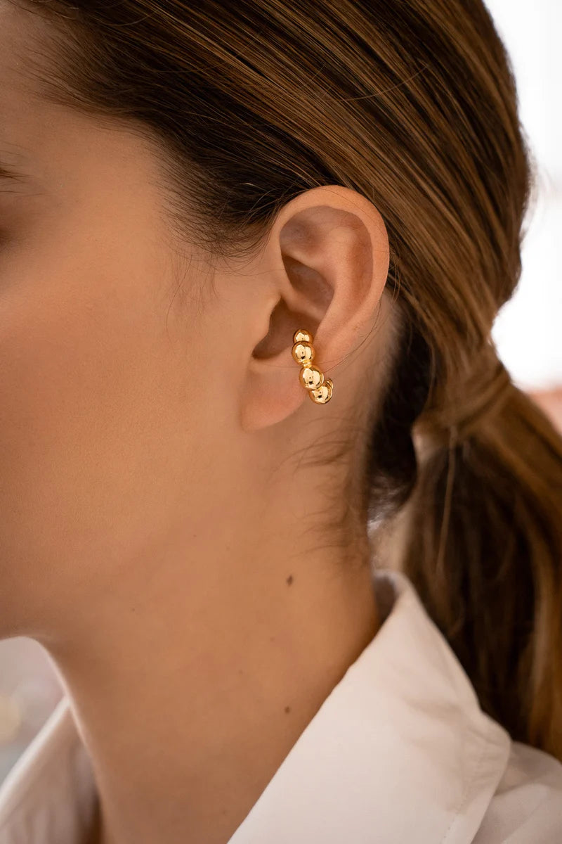 Spheres 24K Gold Plated Earcuff