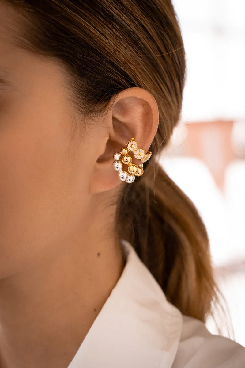 Spheres 24K Gold Plated Earcuff