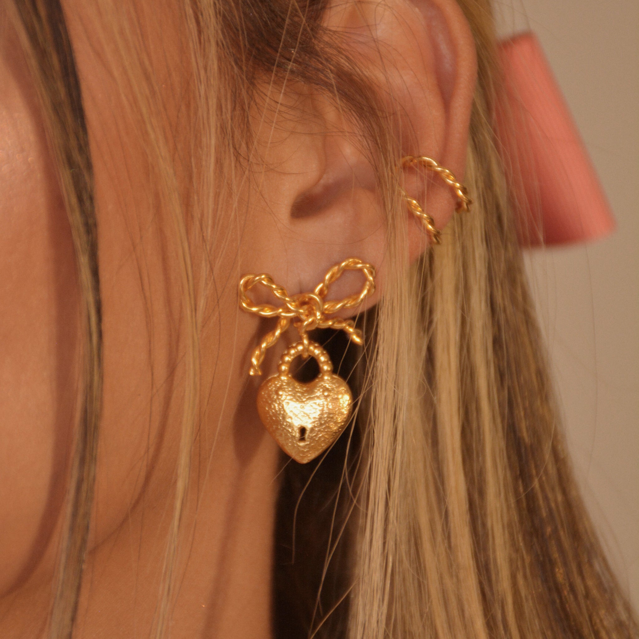 Double Coquette 24K Gold Plated Earcuff