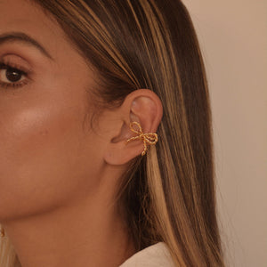 Ariana Bow 24K Gold Plated Earcuff