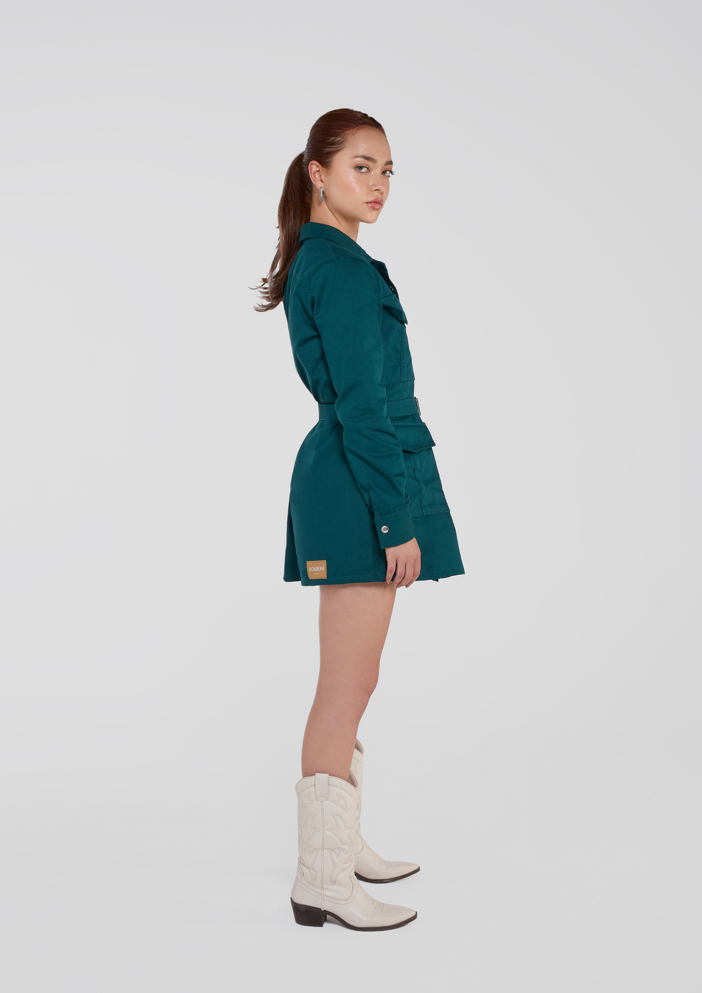 Bombom Femme Green Dress-Coat