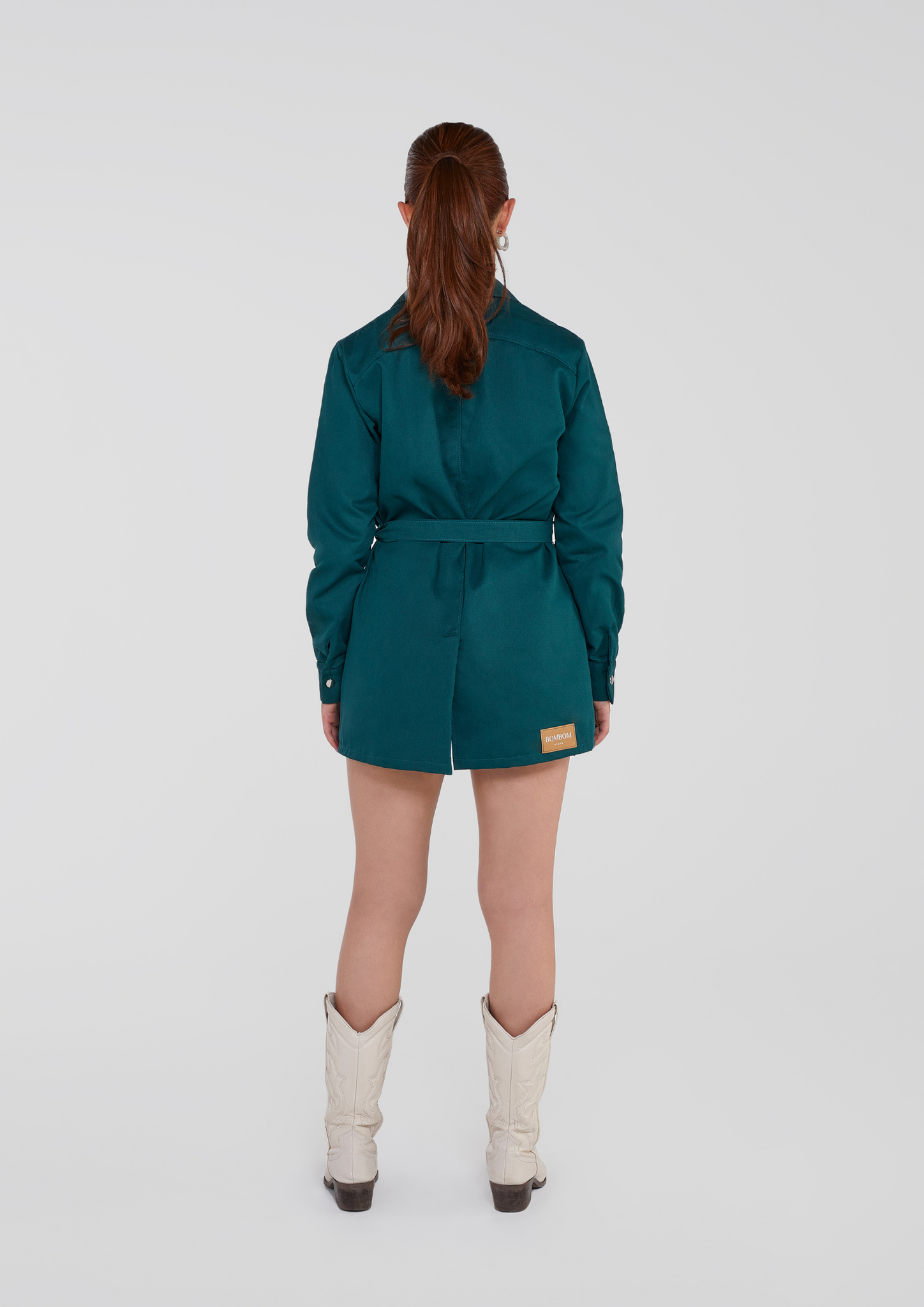 Bombom Femme Green Dress-Coat