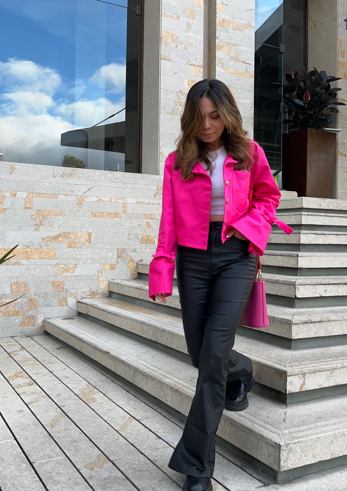 Bombom Aurora Pink Flare Sleeve Jacket